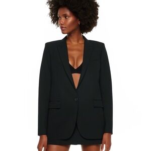 Babaton Aritzia Concept Blazer Black Tailored Workwear Single Breasted Large